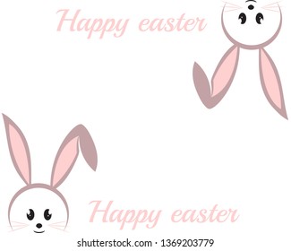 Happy easter rabbit background