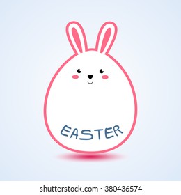 Happy Easter Rabbit Bunny on Background.