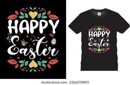 Happy easter rabbit, bunny tshirt vector design template. Happy easter t-shirt design.Ready to print for apparel, poster, mug and greeting plate illustration. svg