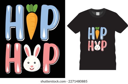 Happy easter rabbit, bunny tshirt vector design template.Hip hop t-shirt design.Ready to print for apparel, poster, mug and greeting plate illustration. svg