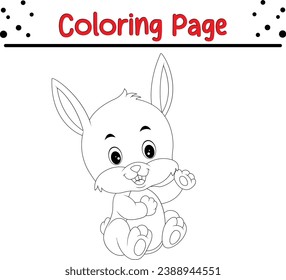 página de coloración Happy Easter Rabbit para niños