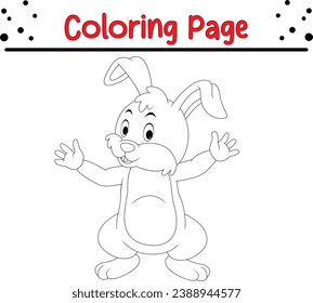 página de coloración Happy Easter Rabbit para niños