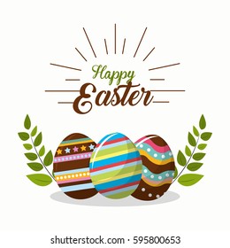 happy easter rabbit day icon