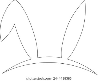 Feliz Pascua conejo orejas icono gráfico. Conejito orejas Vector sexy logo.