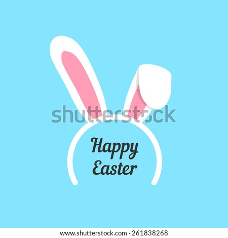 Download Happy Easter Rabbit Ears Mask Concept Stock Vector ...
