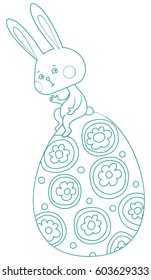 Happy easter rabbit - greeting easter card