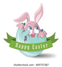 Happy Easter, Rabbits in eggs
