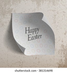 Happy Easter realistic paper Banner Template