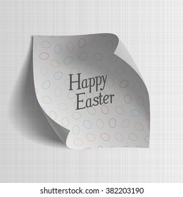 Happy Easter realistic paper greeting Banner