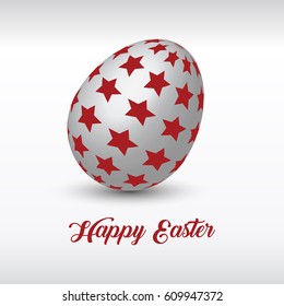 happy easter - red star egg