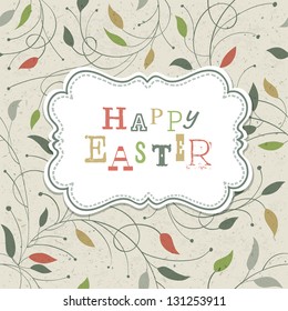 Happy Easter Retro Cute Greeting. Vector, EPS10