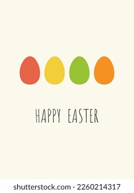 Happy Easter retro greeting card.
