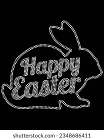 Happy Easter Rhinestone t-shirt design