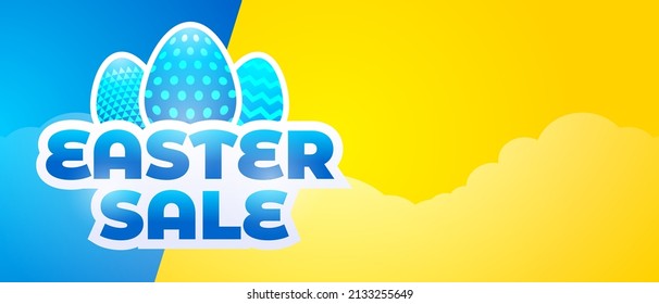 Happy easter sale  banner, template design social media or website add banner for media promotion