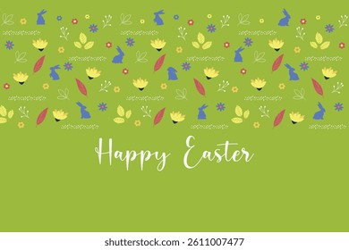 Happy Easter sale banner. Trendy design with typography. Horizontal minimalist festive art