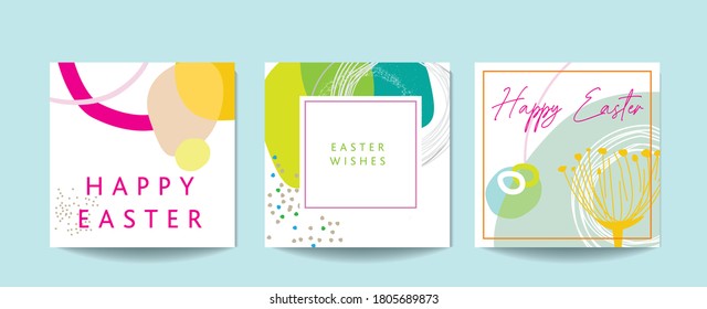 happy easter scandi pastel abstract