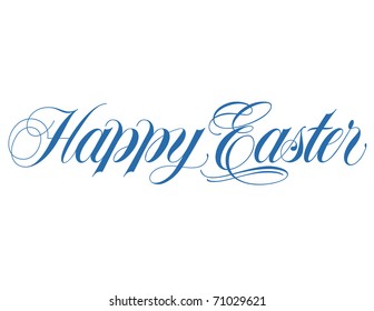 Happy Easter Script Vector Hand lettering