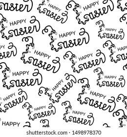 happy easter - seamless pattern. eps10 vector illustration. hand drawing