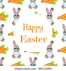 Happy Easter Seamless Pattern vector. Flat Happy Easter Icons. Spring Holiday Concept Happy Easter greeting card. Happy Easter background. Happy Easter seamless vector pattern for your design