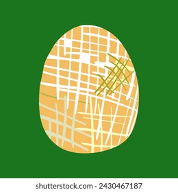 Happy Easter set of cards, posters or covers in modern minimalistic style eggs. Trendy cute templates for advertising and branding, congratulations or invitations