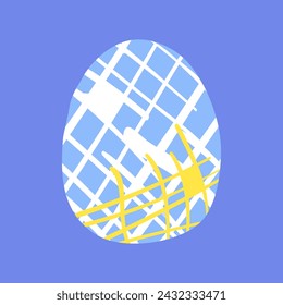Happy Easter set of cards, posters or covers in modern minimalistic style eggs. Trendy cute templates for advertising and branding, congratulations or invitations