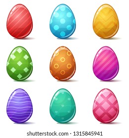 Happy easter, Set color egg. vector eps 10