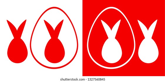 Happy Easter set with eggs 