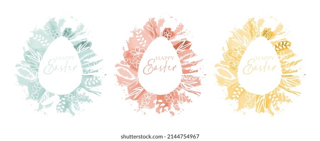 Happy Easter Set of Sale banners, greeting cards, posters. 