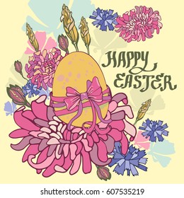 Happy easter set with text