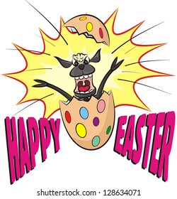 happy easter - sheep makes a surprise