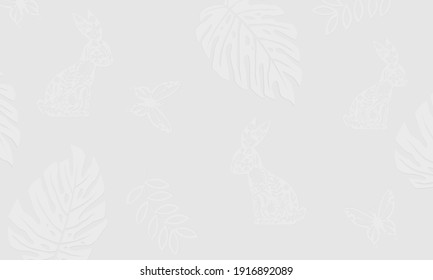 Happy Easter. shine decorated eggs. White background vector pattern or texture for design and print.