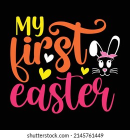 happy easter shirt, bunny shirt, cutest bunny shirt, easter shirt print template, easter vector clipart, easter SVG t-shirt designs for sale