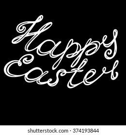 Happy Easter sign painted by hand