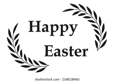 Happy Easter sign vector files Cross clipart Christian Religious