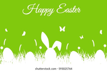 Happy easter silhouette