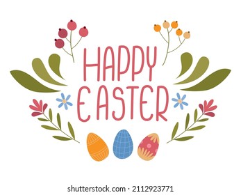 Happy Easter. Simple vector illustration