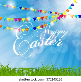Happy Easter Spring Background Illustration EPS10