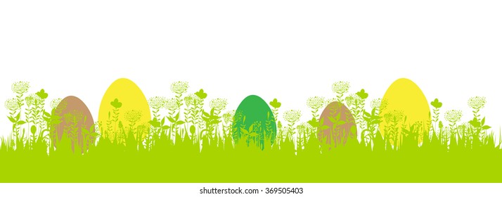 happy easter. Spring banner