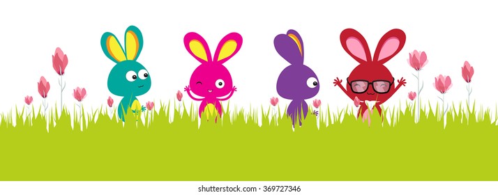 happy easter. Spring banner