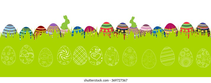 happy easter. Spring banner