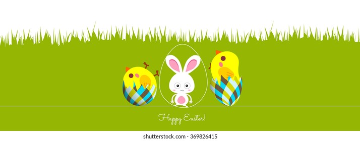 happy easter. Spring banner