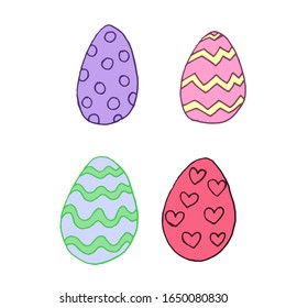 Happy easter spring graphic elements,vector set. Lettering, egg, branch