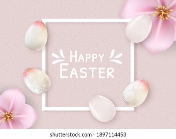 Happy Easter Spring Holiday Background Illustration EPS10