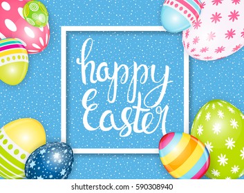 Happy Easter Spring Holiday Background Illustration EPS10