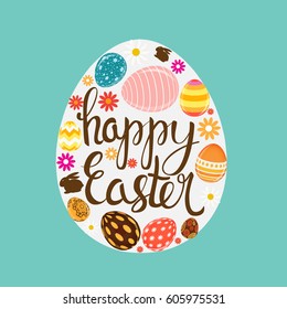 Happy Easter Spring Holiday Background Illustration EPS10