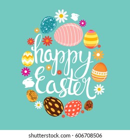 Happy Easter Spring Holiday Background Illustration EPS10