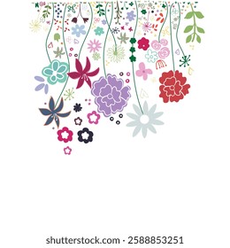 Happy Easter spring time floral banner design illustration