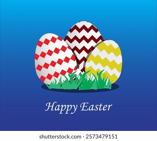 Happy easter square banner for media social post greeting card or web advertise of easter egg hunt template vector design