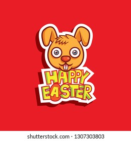 happy easter sticker character