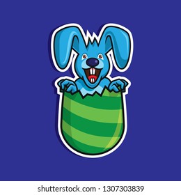 happy easter sticker character